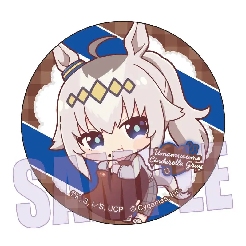 缶バッジ アニメ『ウマ娘 シンデレラグレイ』/オグリキャップ(チョコレート)