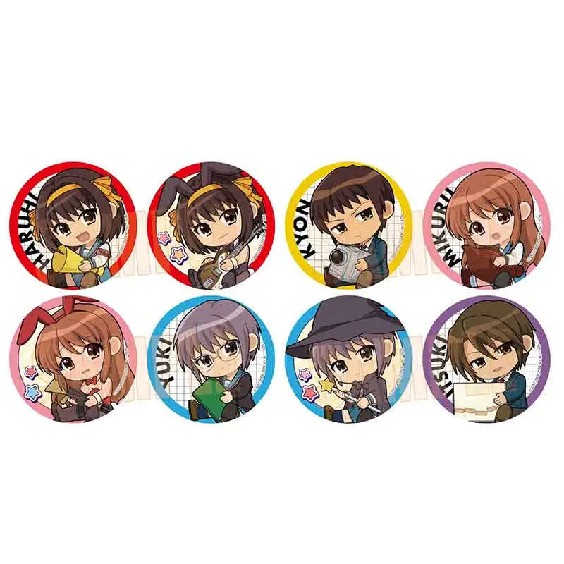 トレーディング缶バッジ 涼宮ハルヒの憂鬱/ぎゅぎゅっと