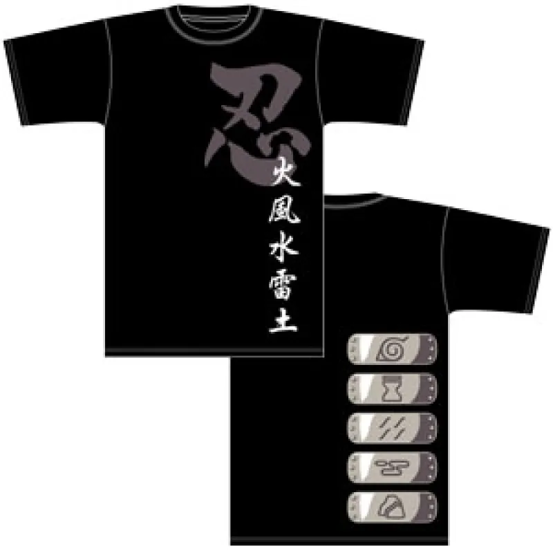 忍び五大国ハチガネ Tシャツ/BLACK-S
