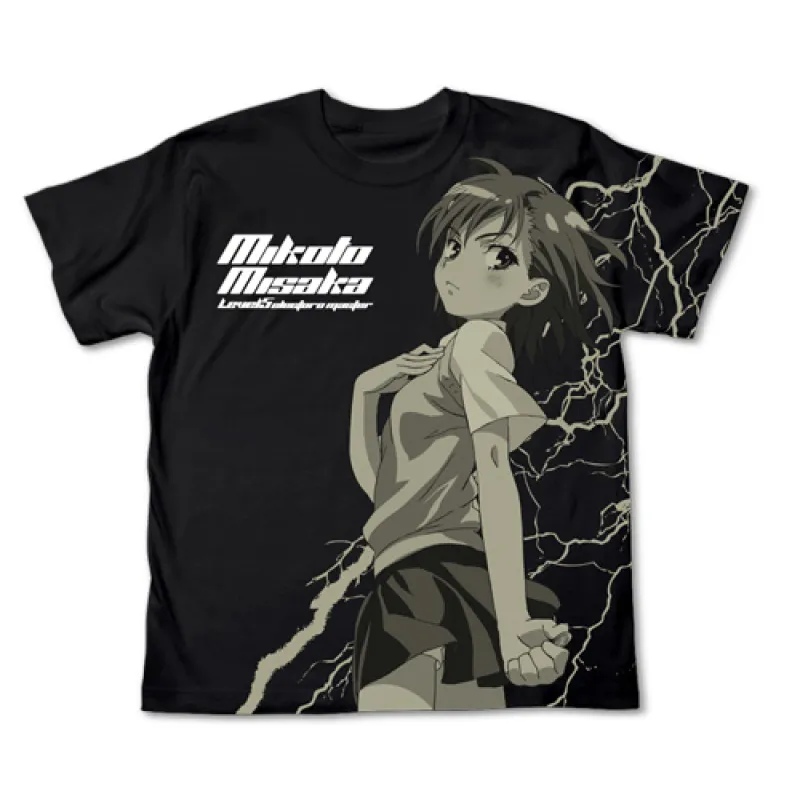御坂美琴Tシャツ/BLACK-M