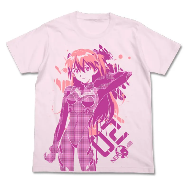 アスカグラフィックTシャツ/LIGHT PINK-M