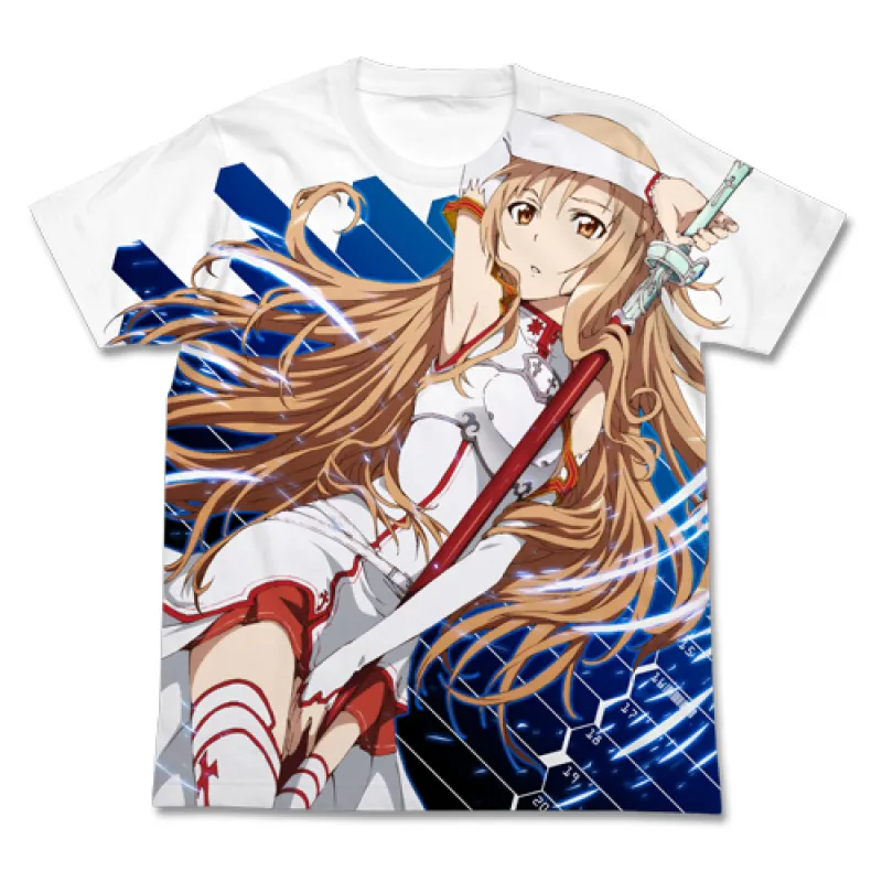SAOアスナフルグラフィックTシャツ/WHITE-XL