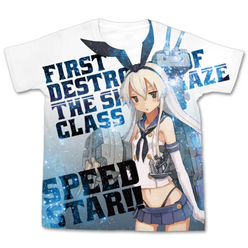 島風フルグラフィックTシャツ/WHITE-XL