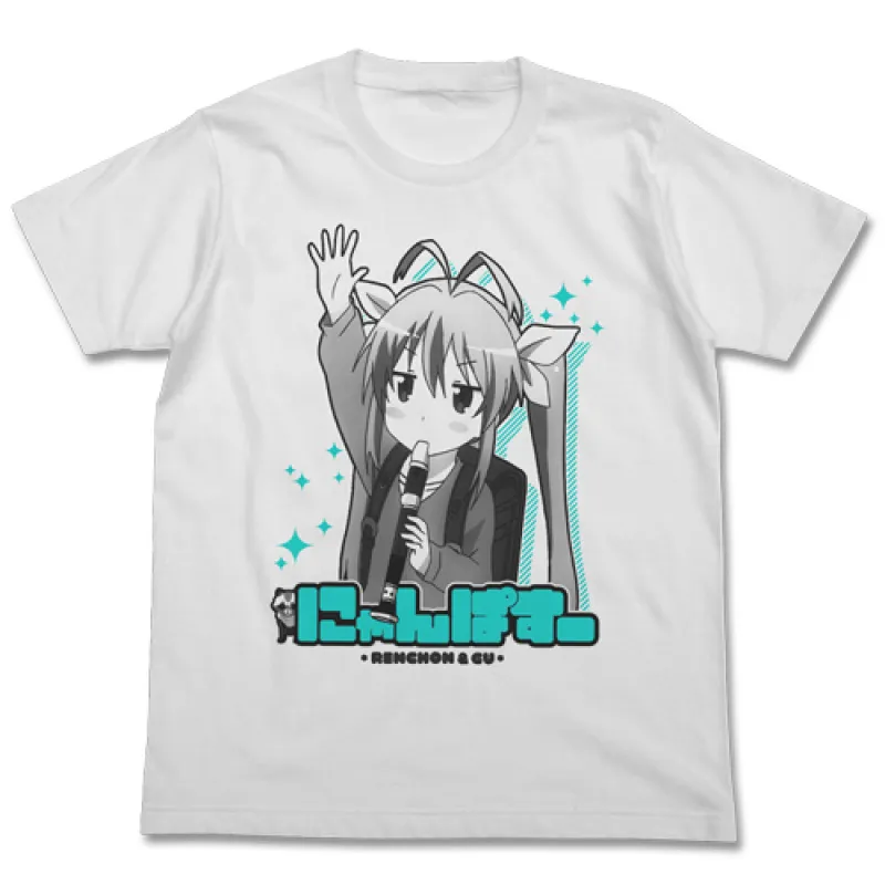 にゃんぱすTシャツ/WHITE-L