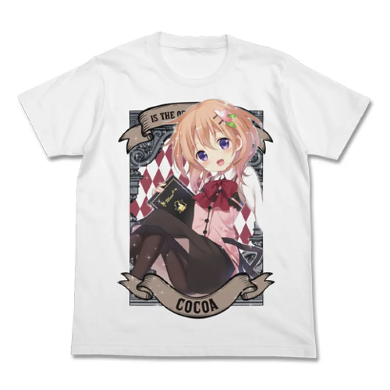 ココア フルカラーTシャツ/WHITE-L