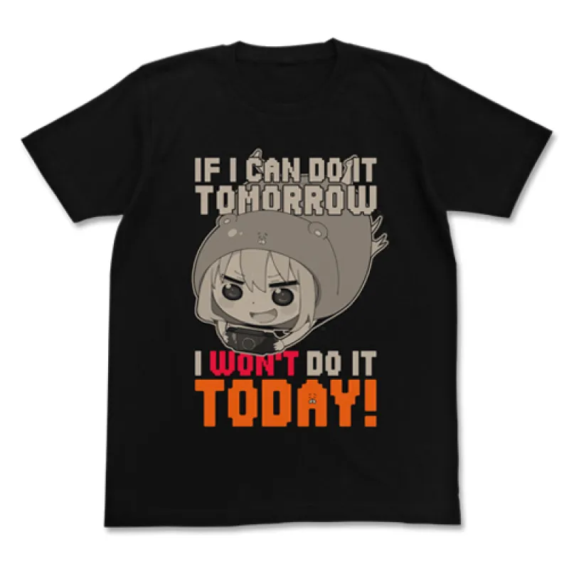 今日はやらないTシャツ/BLACK-S