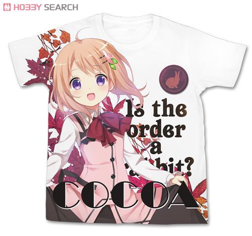 ココア フルグラフィックTシャツ/WHITE-XL