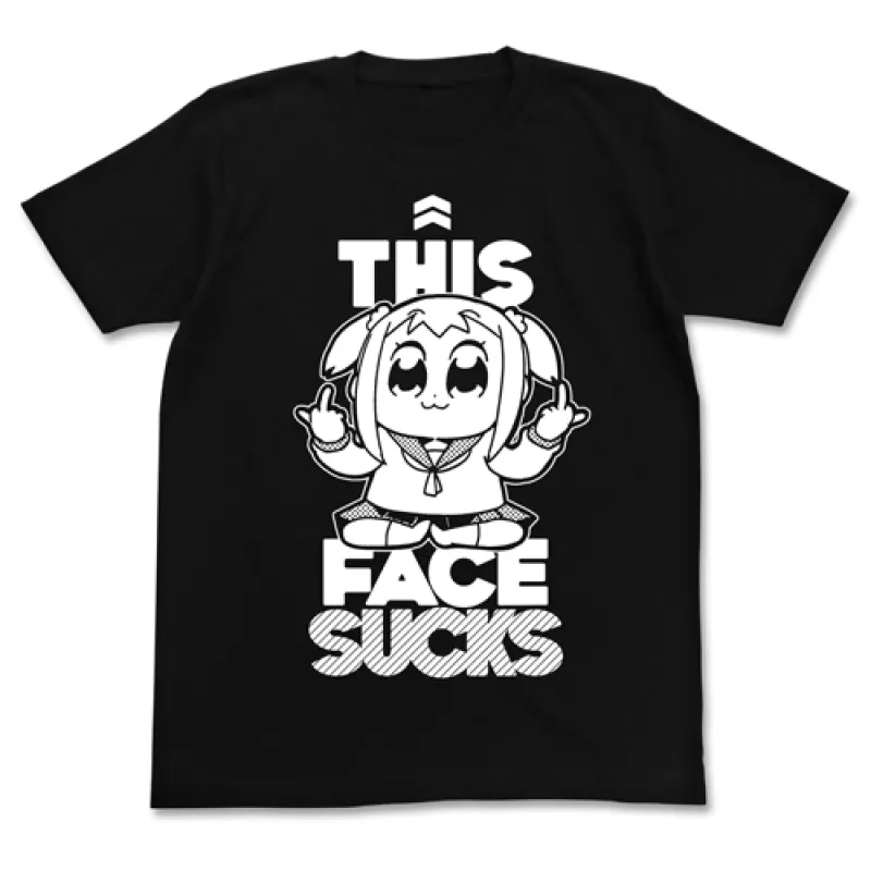 ポプテピピックSUCKS Tシャツ/BLACK-L