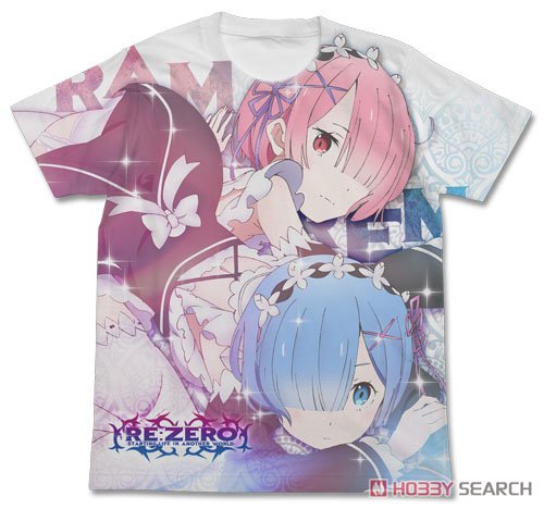 ラム&レム フルグラフィックTシャツ/WHITE-S 2