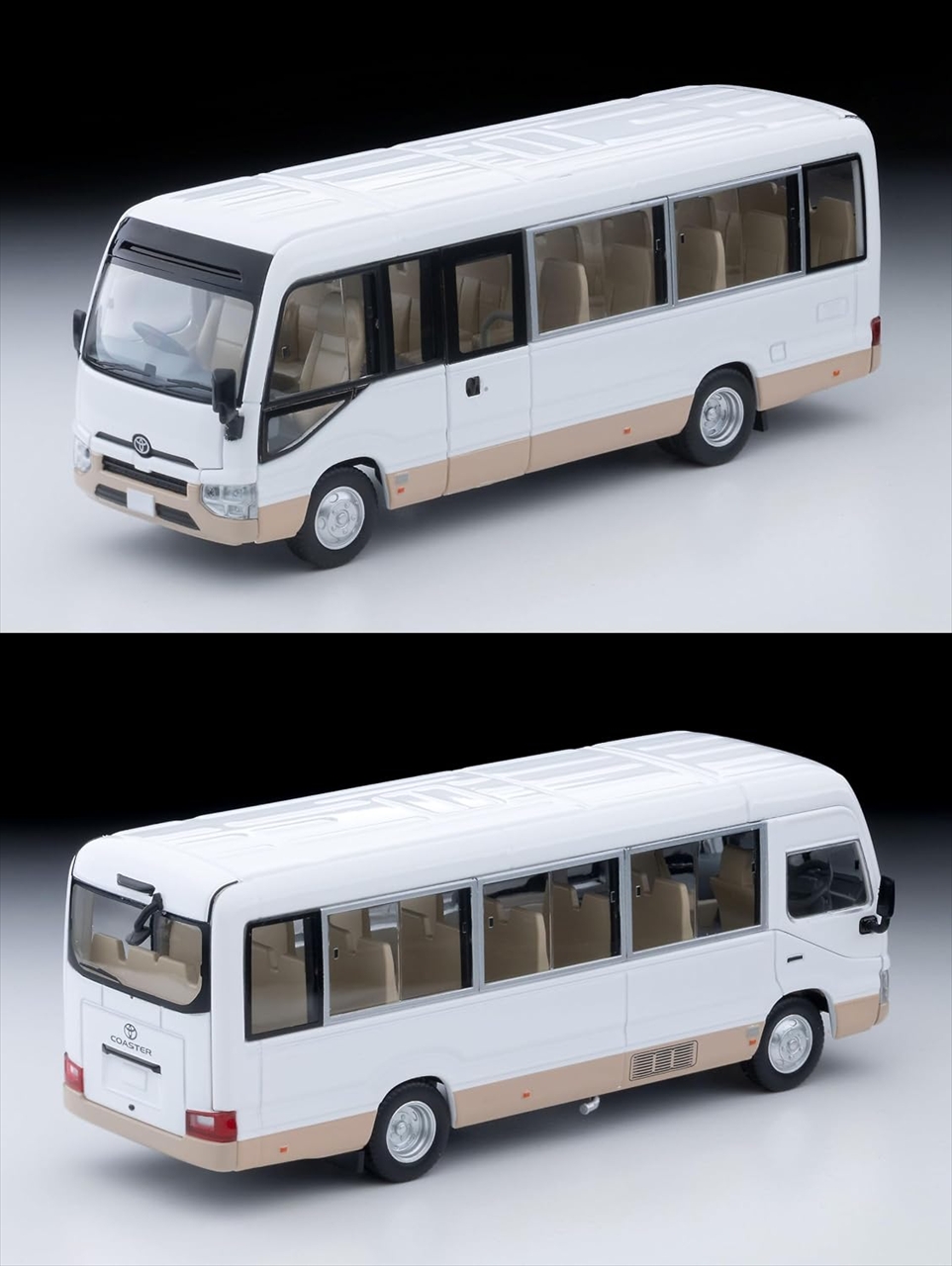 トミカリミテッドヴィンテージネオ LVーN 294d トヨタ コースター LX (白/ベージュ) 2