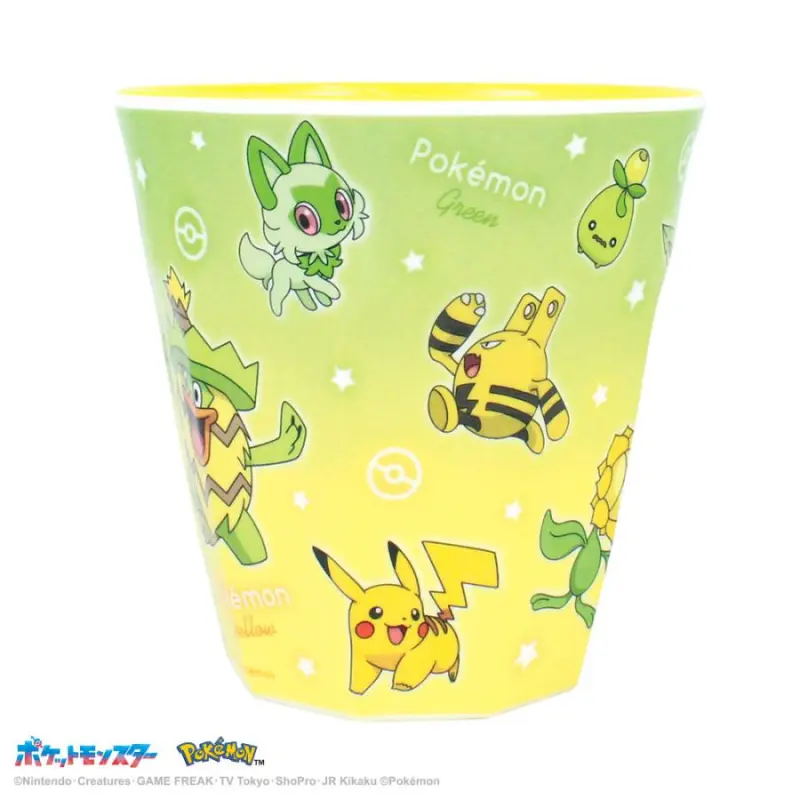 ポケモンメラミンカップ　グラデーション／グリーン＆イエロー