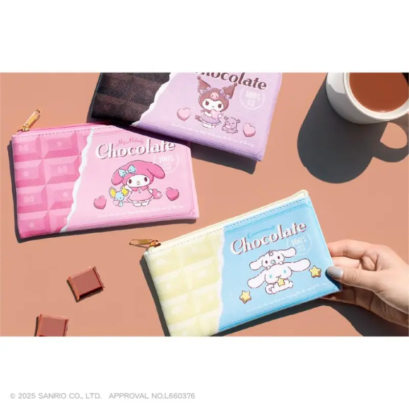 サンリオシークレットフラットポーチ　チョコレート／単品６個