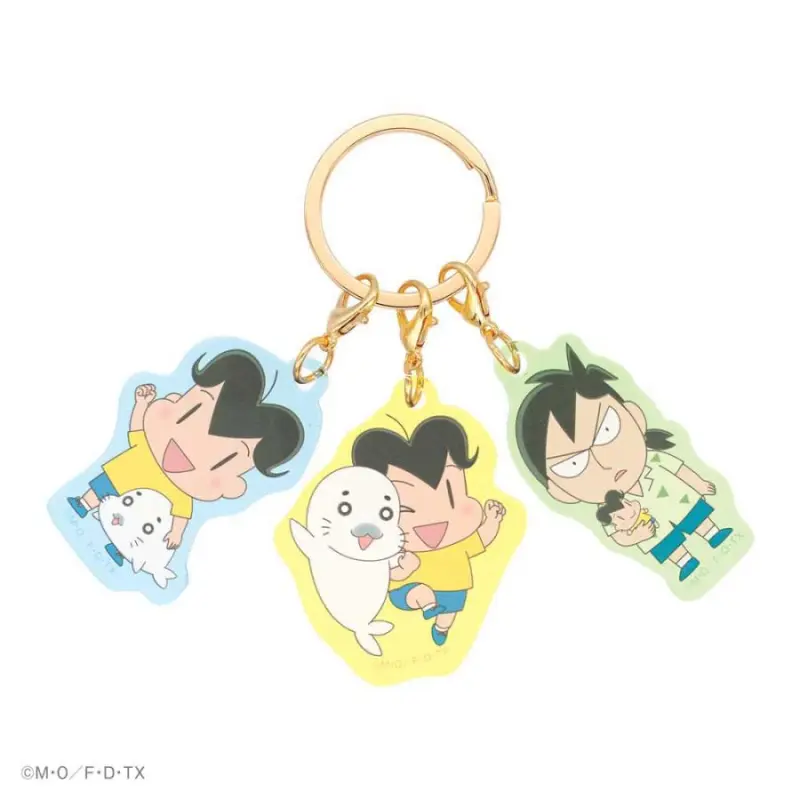 小3アシベQQゴマちゃん３チャームキーホルダー　アシベたちとスガオくん