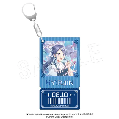 シャインポスト チケットカード風バースデーホロアクリルキーホルダー 氷海菜花