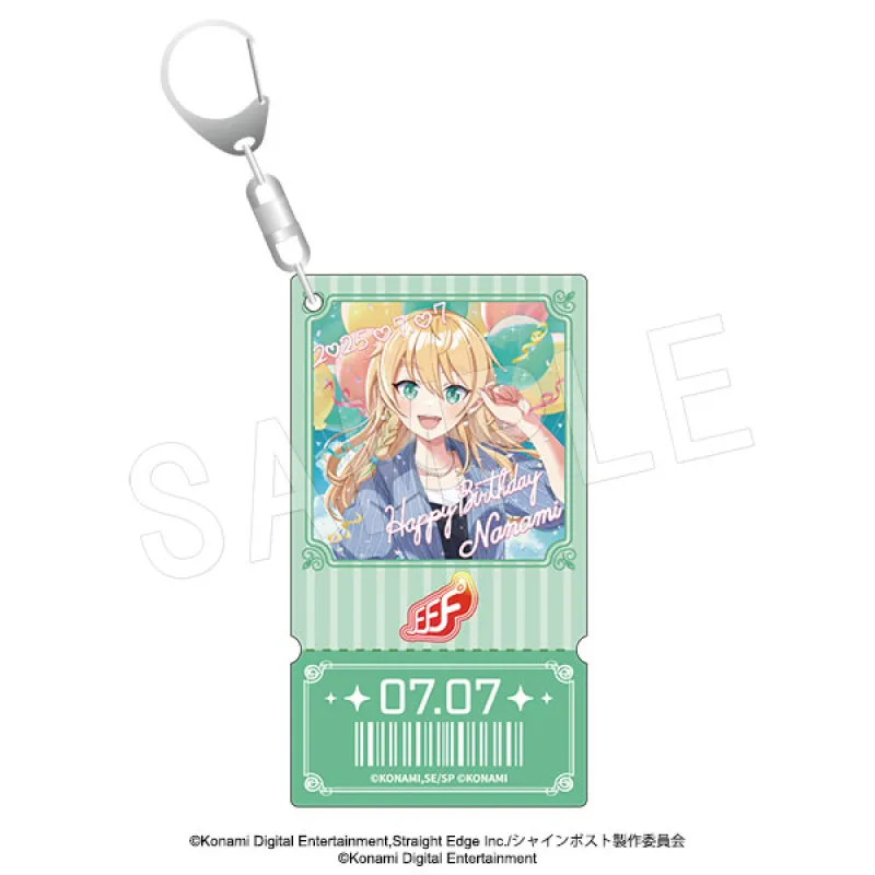 シャインポスト チケットカード風バースデーホロアクリルキーホルダー 兎塚七海