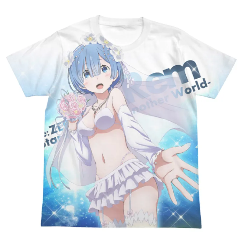 ウェディング レム フルグラフィックTシャツ/WHITE-S