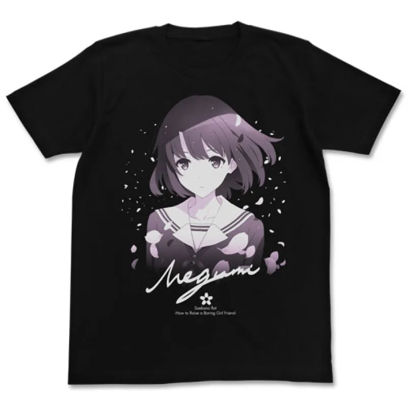 加藤恵Tシャツ/BLACK-L