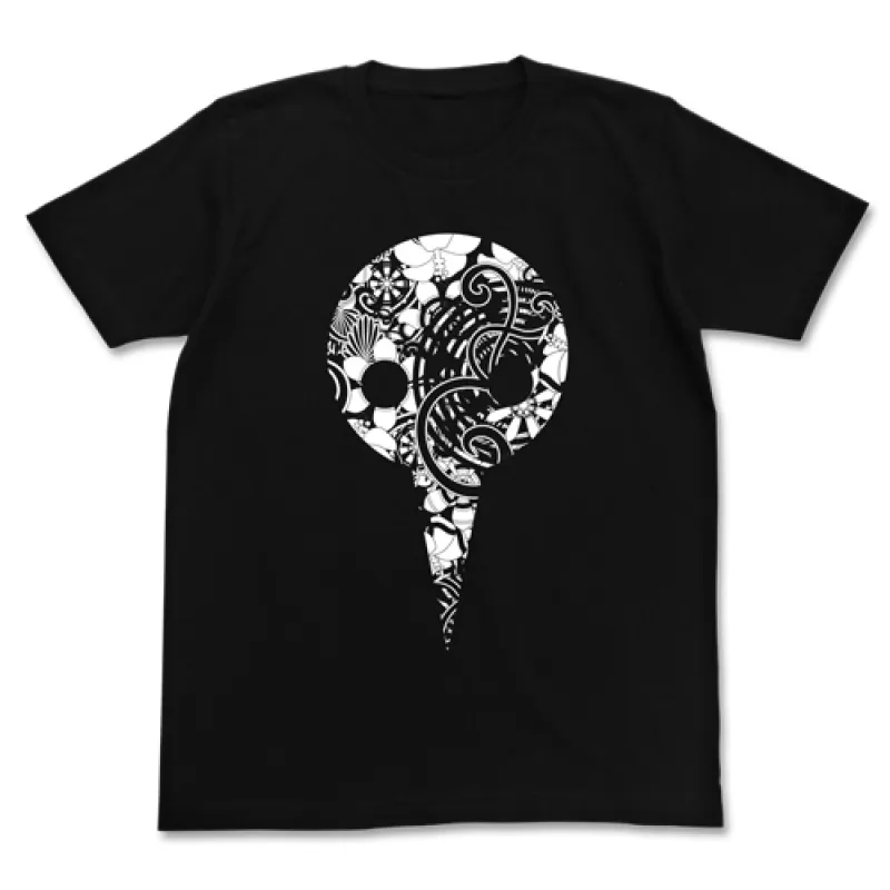 使徒フラワーパターンTシャツ/BLACK-XL
