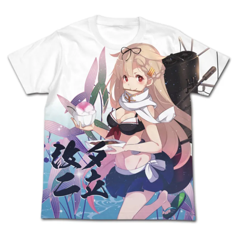 夕立改二 水着mode フルグラフィックTシャツ/WHITE-M