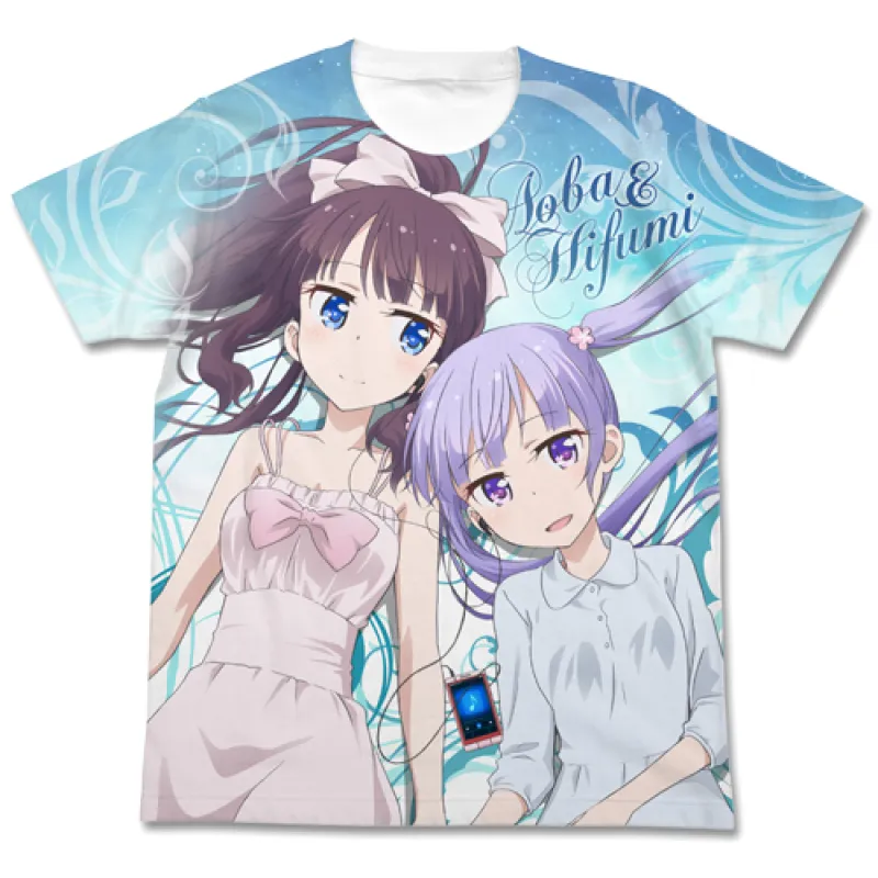 青葉&ひふみフルグラフィックTシャツ/WHITE-XL