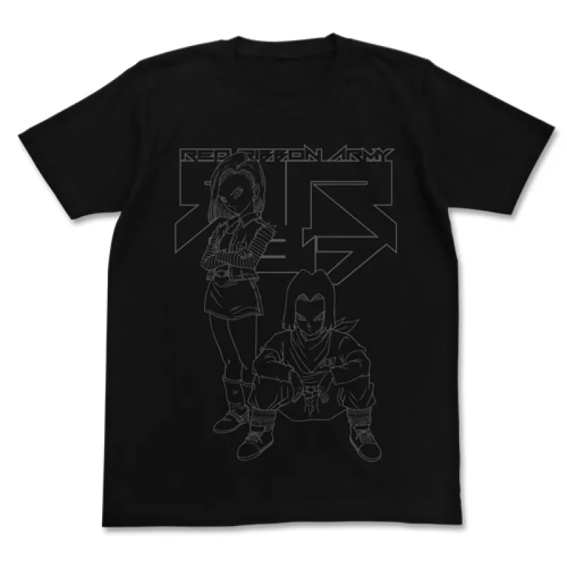 人造人間17号&18号Tシャツ/BLACK-S
