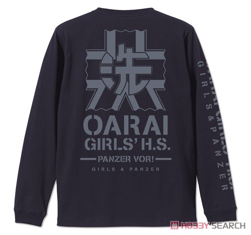大洗女子学園 袖リブロングスリーブTシャツ/NAVY-M 2