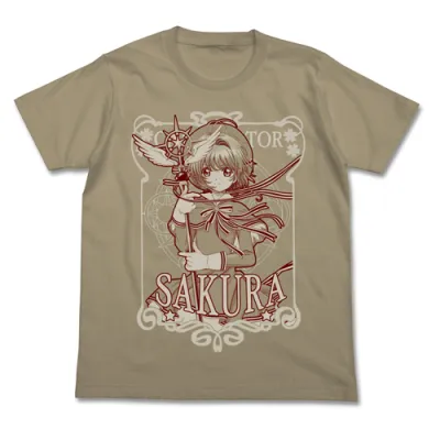 クリアカード編さくら Tシャツ/SAND KHAKI-S