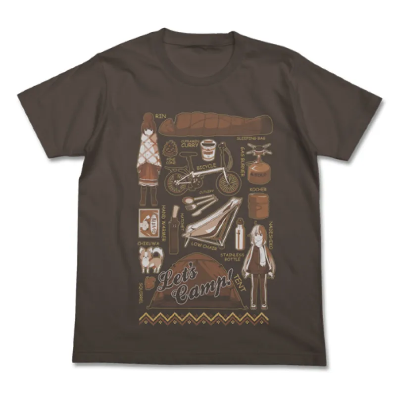 ゆるキャン△ Tシャツ/CHARCOAL-L