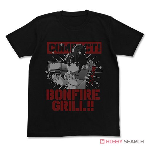 リンの焚き火グリル Tシャツ/BLACK-XL 2