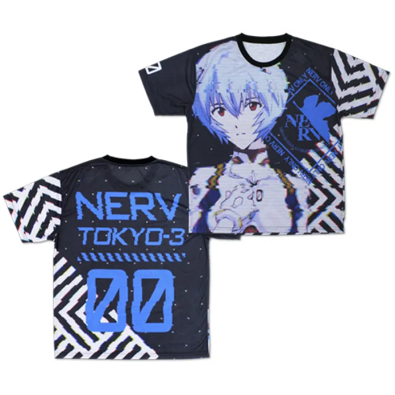 綾波レイ 両面フルグラフィックTシャツ/M