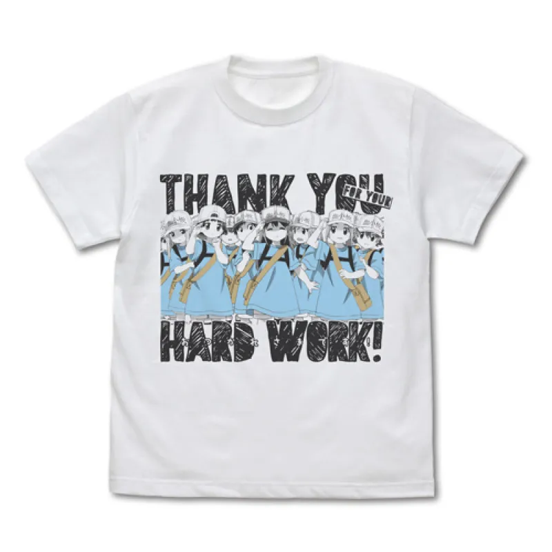 血小板のおつかれさまです Tシャツ/WHITE-L