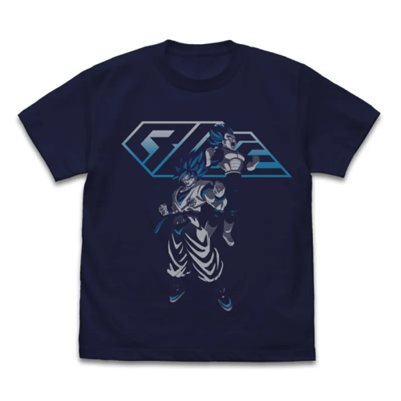 超サイヤ人ブルー 悟空&ベジータTシャツ/NAVY-M
