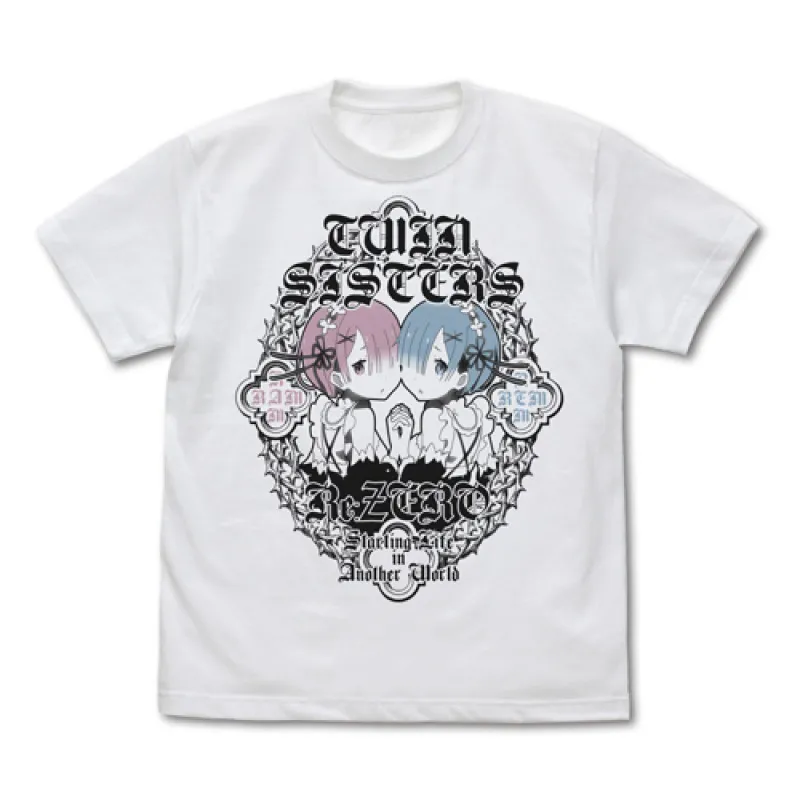 双子のレム&ラム Tシャツ/WHITE-L
