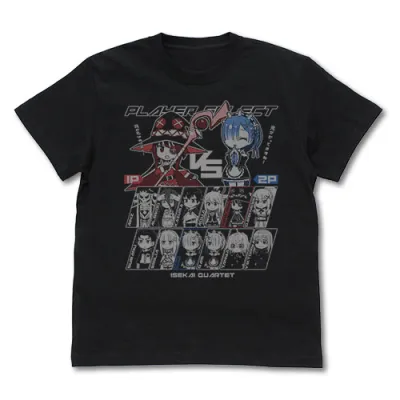 異世界かるてっと プレイヤーセレクト Tシャツ/BLACK-XL