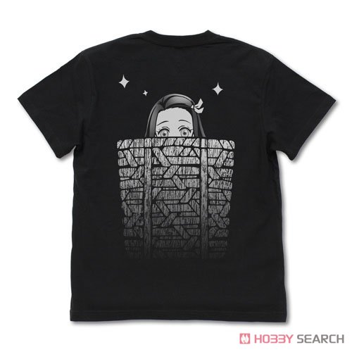 籠の中の禰豆子 Tシャツ/BLACK-L 3