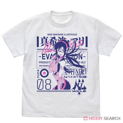 真希波・マリ・イラストリアス Tシャツ/WHITE-S 2
