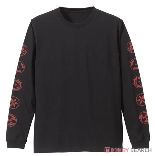 写輪眼 袖リブロングスリーブTシャツ/BLACK-XL 3