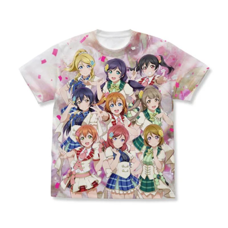 μ's フルグラフィックTシャツ/WHITE-L