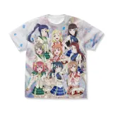 Aqours フルグラフィックTシャツ/WHITE-S 1