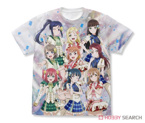 Aqours フルグラフィックTシャツ/WHITE-S 2