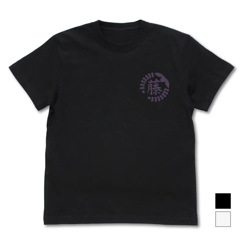 藤の花の家紋 Tシャツ/BLACK-S