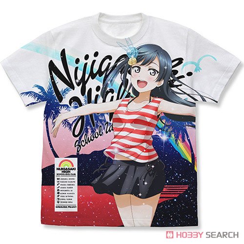 優木せつ菜 フルグラフィックTシャツ 水着Ver./WHITE-S 2