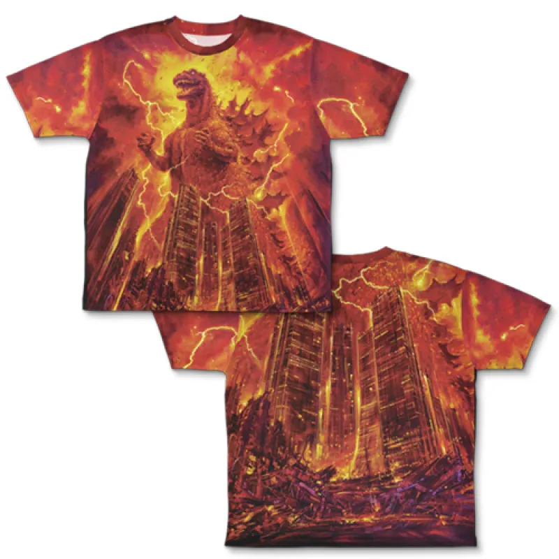 ゴジラ'84 両面フルグラフィックTシャツ/XL