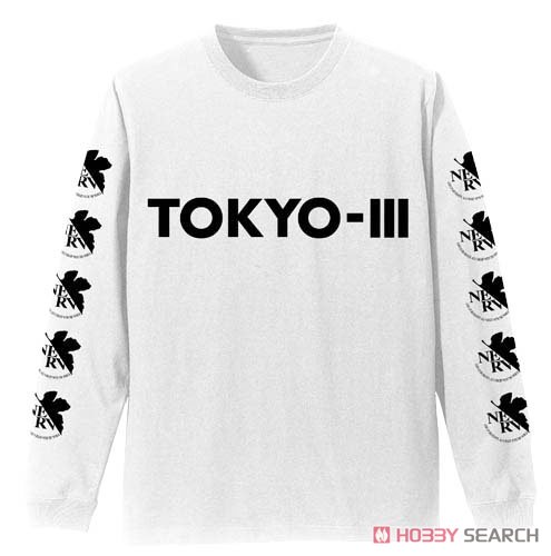 ネルフロゴ 袖リブロングスリーブTシャツ/WHITE-L 2