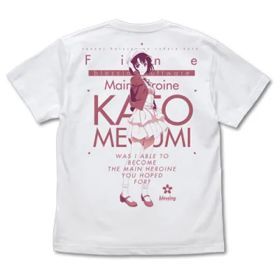 加藤恵 描き下ろし Tシャツ/WHITE-M