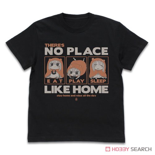 うまるのやっぱりおうちが一番 Tシャツ/BLACK-M 2