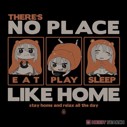 うまるのやっぱりおうちが一番 Tシャツ/BLACK-L 3
