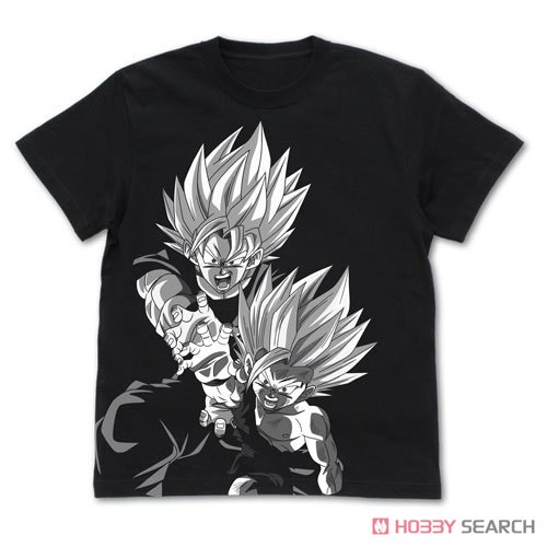 親子かめはめ波 オールプリントTシャツ/BLACK-M 2