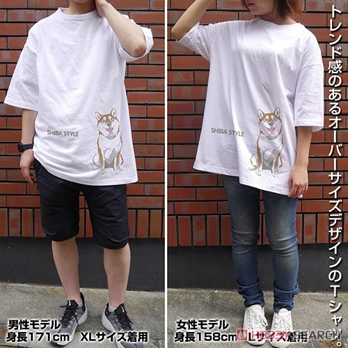 石原雄先生デザイン おすわりハルさん ビッグシルエットTシャツ/WHITE-L 6
