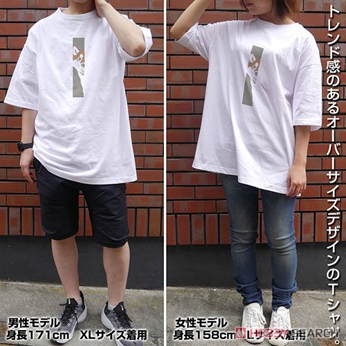 石原雄先生デザイン ハルさんチラリ ビッグシルエットTシャツ/WHITE-L 6